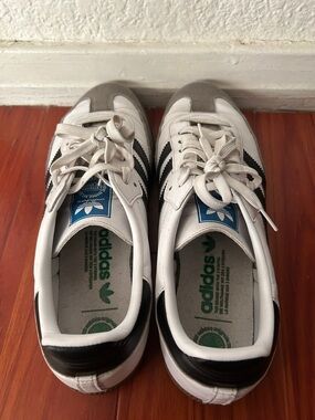 Adidas Men's White, Black, and Gray Sneakers